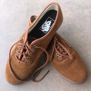 VANS Brown Suede Low Top Skater Sneakers Shoes